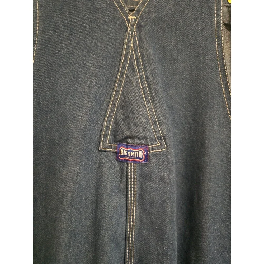 Big Smith Denim Bib Overalls Relaxed Fit 50x32 NWT 100% Cotton Workwear Blue USA
